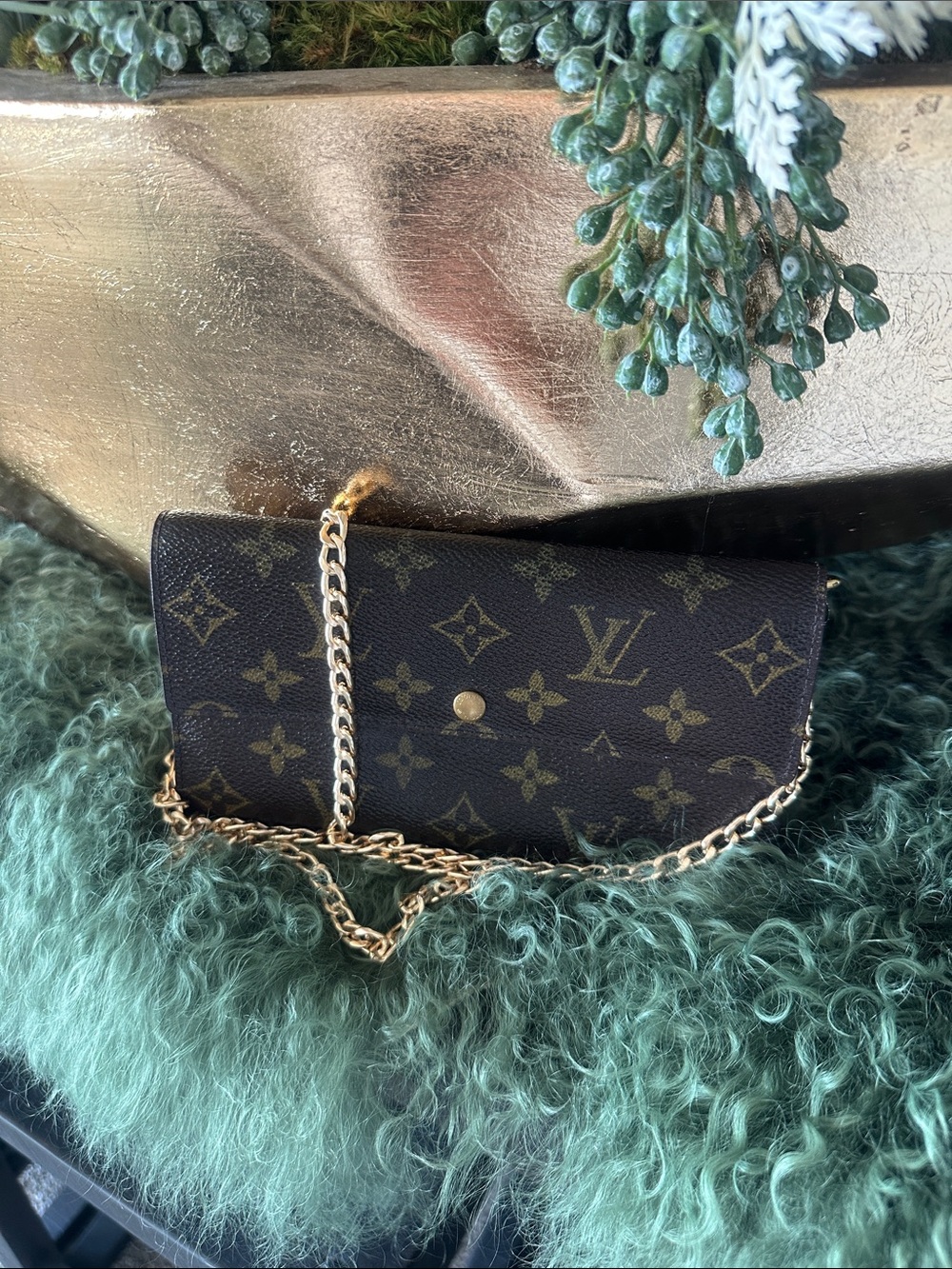 Louis Vuitton Monogram Canvas Wallet in Brown and Gold - Picture 14 of 14